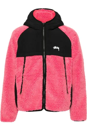 STUSSY Chamarra con capucha y logo estampado