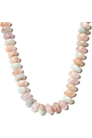 JIA JIA Collar en oro amarillo de 14kt con cuentas de morganita