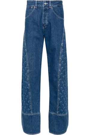 Marine Serre Jeans rectos con tiro medio