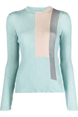 Fendi Top tejido de canalé con diseño color block