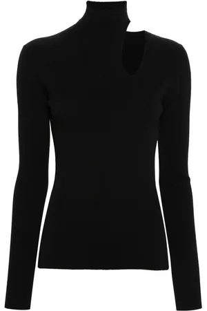 Fendi Top tejido de canalé fino con aberturas