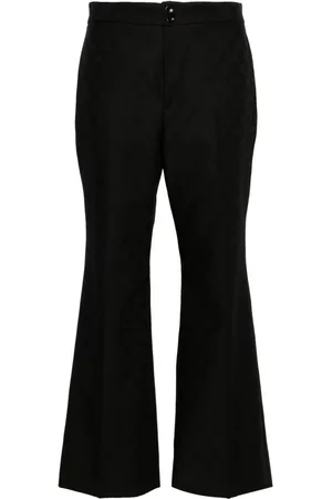 Gucci Pantalones acampanados con motivo GG en jacquard