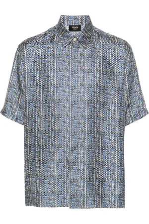 Fendi Camisa de seda con FF estampado