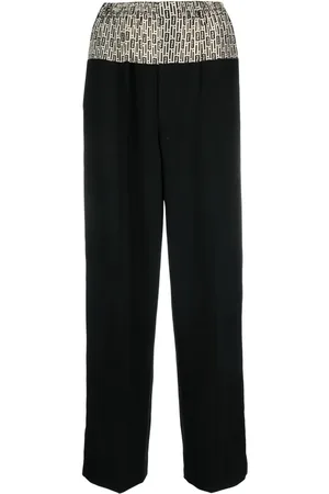 Fendi Pantalones de vestir con logo estampado