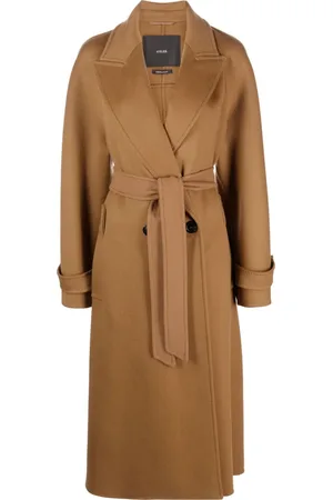 Max Mara Abrigo de cachemira con cinturón