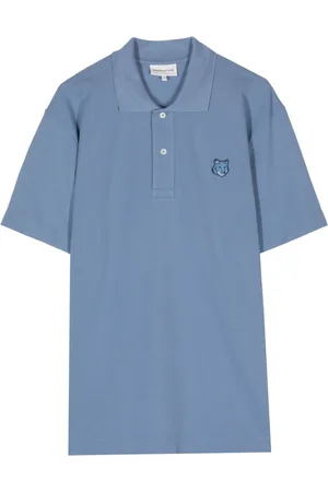 Maison Kitsuné Playera tipo polo con aplique del logo