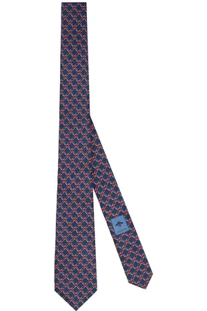 Gucci Corbata de seda con motivo Interlocking G