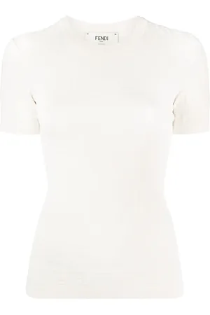 Fendi Playera con cuello redondo y logo FF estampado