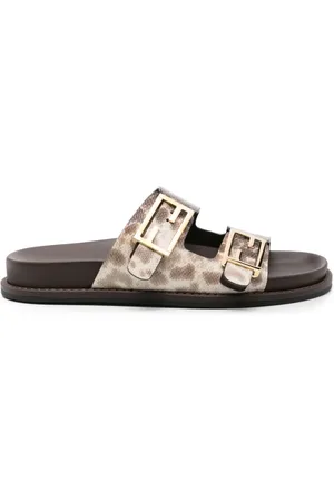 Fendi Sandalias con efecto de piel de serpiente