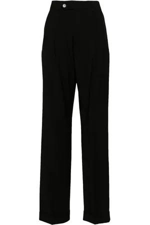 Sportmax Pantalones de vestir plisados con tiro medio