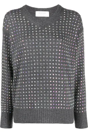 Sportmax Suéter tejido con detalles de cristal