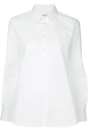 Saint Laurent Camisa con cuello de pico