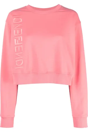 Fendi Sudadera corta con logo estampado