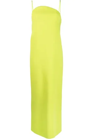 Sportmax Vestido largo con cuello asimétrico