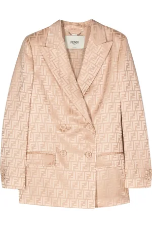 Fendi Blazer de seda con doble botonadura