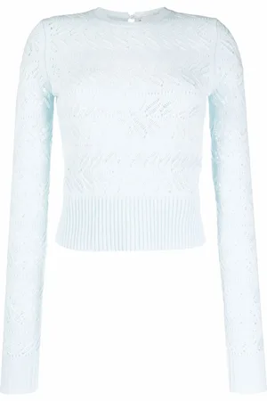 Sportmax Suéter de tejido flojo con ribetes de canalé