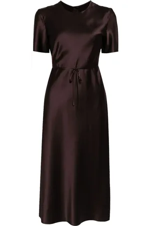 JNBY Vestido midi con acabado satinado