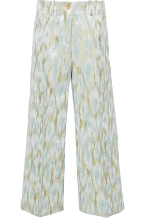 ERIKA CAVALLINI Pantalones capri con diseño ancho
