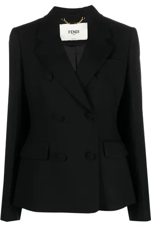 Fendi Blazer drapeado con doble botonadura