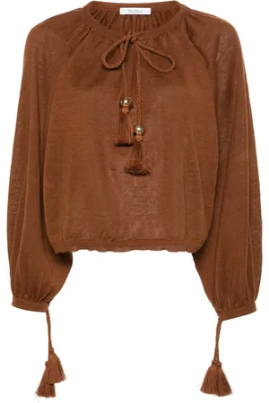 Max Mara Top con detalle de borlas