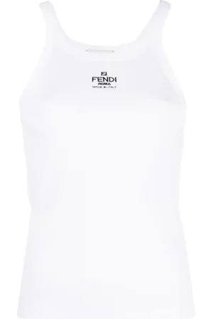 Fendi Top tipo chaleco con logo bordado