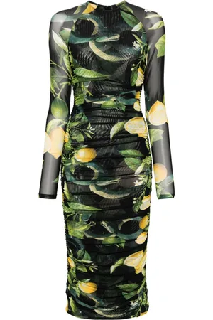 Roberto Cavalli Vestido midi con diseño fruncido