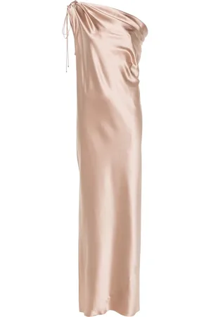 Max Mara Vestido de seda con hombro descubierto
