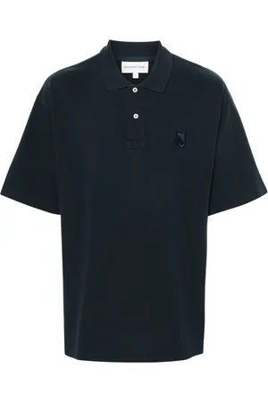 Maison Kitsuné Playera tipo polo con parche Fox