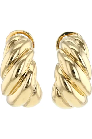 Hermès Aretes de clip con diseño retorcido 1980