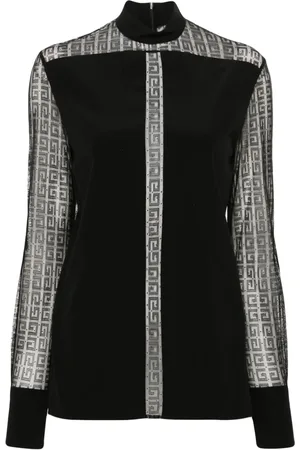 Givenchy Blusa de seda con motivo 4G