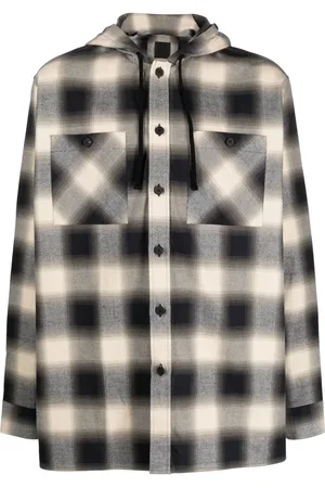Givenchy Camisa con capucha y cuadros estampados