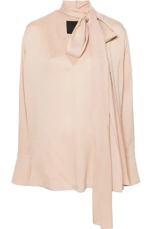 Givenchy Blusa de seda con detalle de mascada