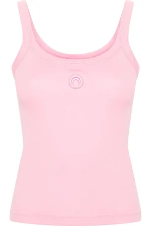 Marine Serre Camiseta con logo bordado