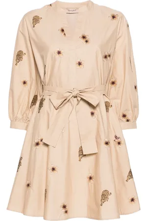 Twin-Set Vestido corto con motivo de leopardo