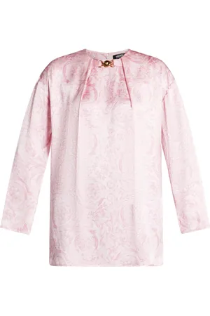 VERSACE Blusa de seda con estampado Barocco