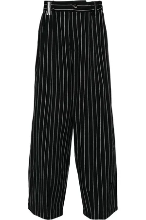 Marina Yee Pantalones anchos con motivo de rayas diplomáticas