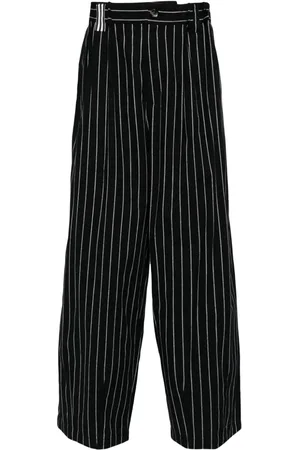 Marina Yee Pantalones anchos con motivo de rayas diplomáticas
