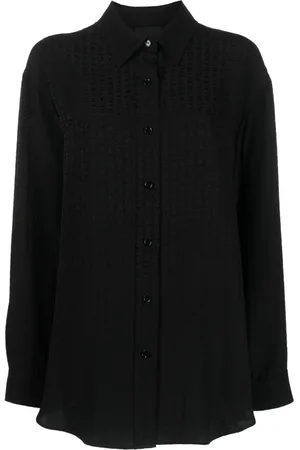 Givenchy Camisa de seda con logo estampado
