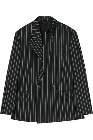 Marina Yee Blazer con doble botonadura y motivo de rayas