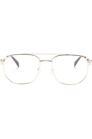 Alexander McQueen Lentes con logo grabado estilo piloto