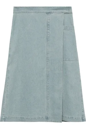 Proenza Schouler Falda midi de mezclilla Iris