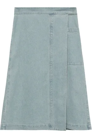 Proenza Schouler Falda midi de mezclilla Iris