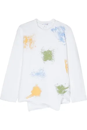 Comme des Garçons Suéter asimétrico con efecto de pintura en espray