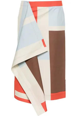 Fendi Falda midi con estampado FF Puzzle