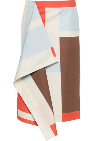 Fendi Falda midi con estampado FF Puzzle