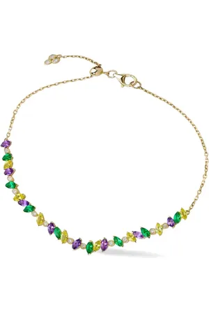 Lark & Berry Pulsera Veto en oro de 14kt con zafiro