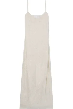 Self-Portrait Vestido largo sin mangas con detalles de strass