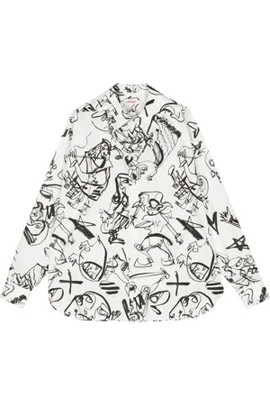 Charles Jeffrey Loverboy Camisa con boceto estampado