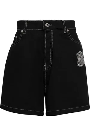OFF-WHITE Shorts de mezclilla con aplique del logo