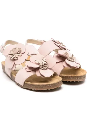 Il gufo Sandalias de gamuza con apliques de flor